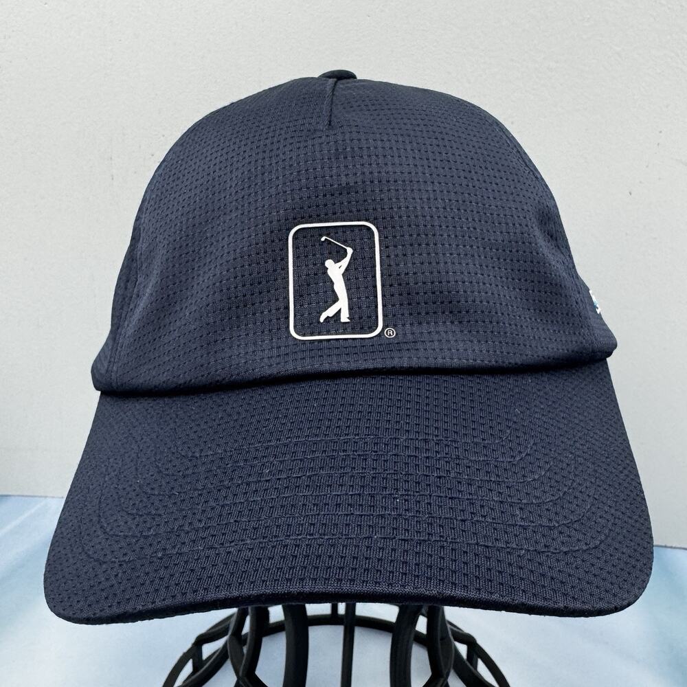 PGA Tour Golf Airflux Professional Ventilation Adjustable Hat‎ Cap Navy Blue EUC